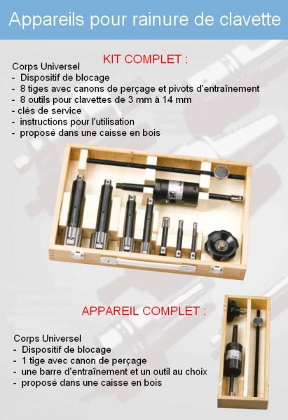 Brochage rainure de clavette pour machine-outils traditionnelles